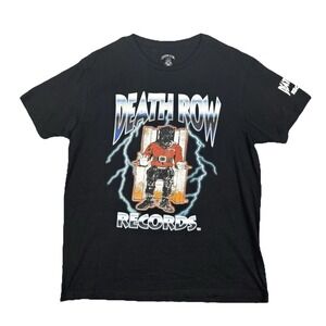 Death‎ Row Records Graphic T-Shirt Mens L Black Hip Hop Rap Music Tee Streetwear